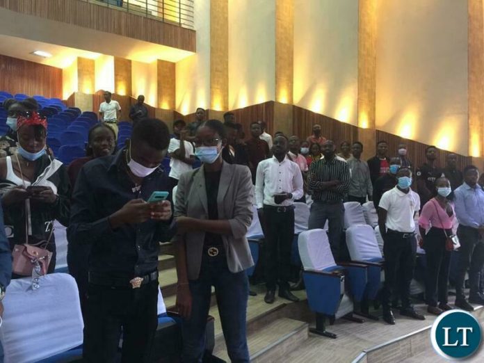 About 500 students from eleven higher learning institutions at the event to endorse President Lungu