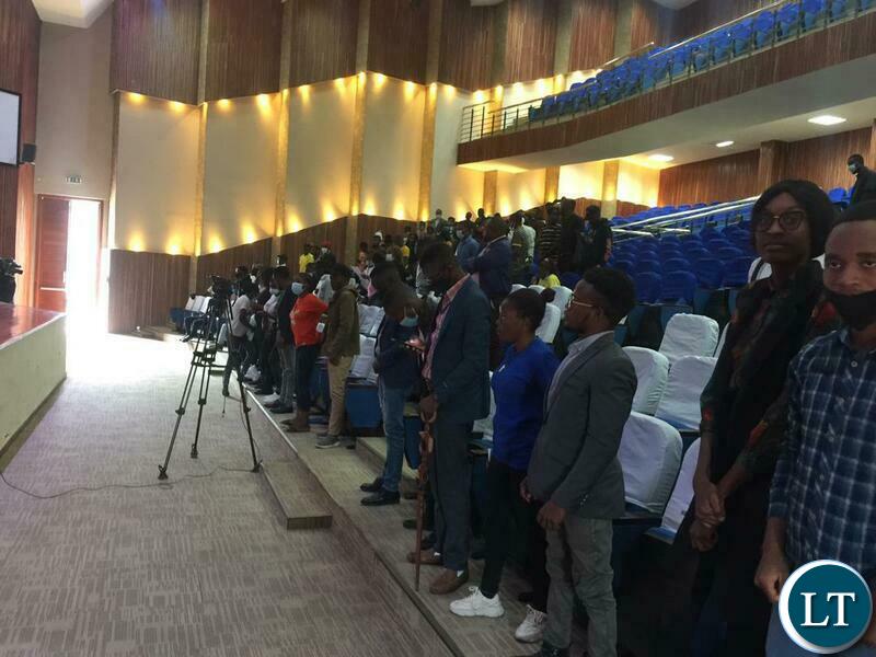 About 500 students from eleven higher learning institutions at the event to endorse President Lungu
