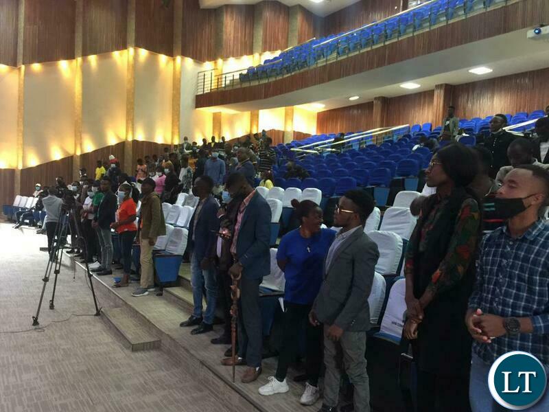 About 500 students from eleven higher learning institutions at the event to endorse President Lungu