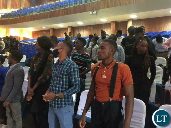 About 500 students from eleven higher learning institutions at the event to endorse President Lungu