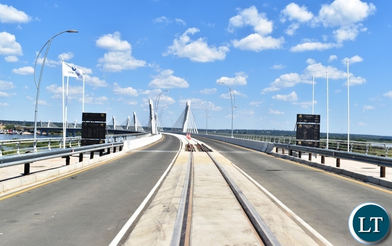 The newly built Kazungula bridge