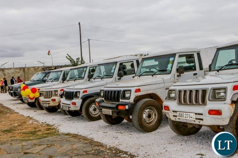 UPND motor vehicles handed to  10 provincial Chairmen across the country