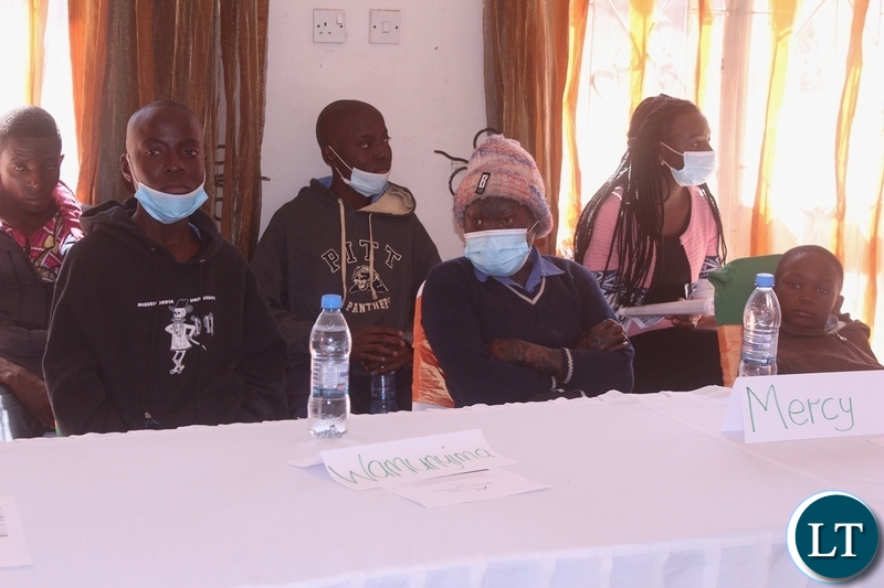 Children with mental disability following proceedings during awareness meeting on the mental health Act 2019 which is aimed at raising awareness among stakeholders to enable them participate actively in promoting the rights of persons with mental disabilities in Mongu, Western Province