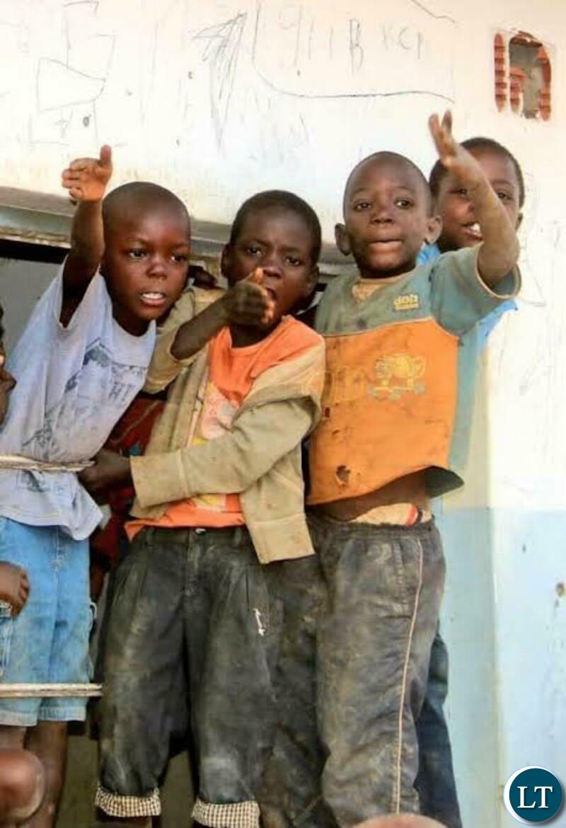 Image of children made to show the UPND symbol