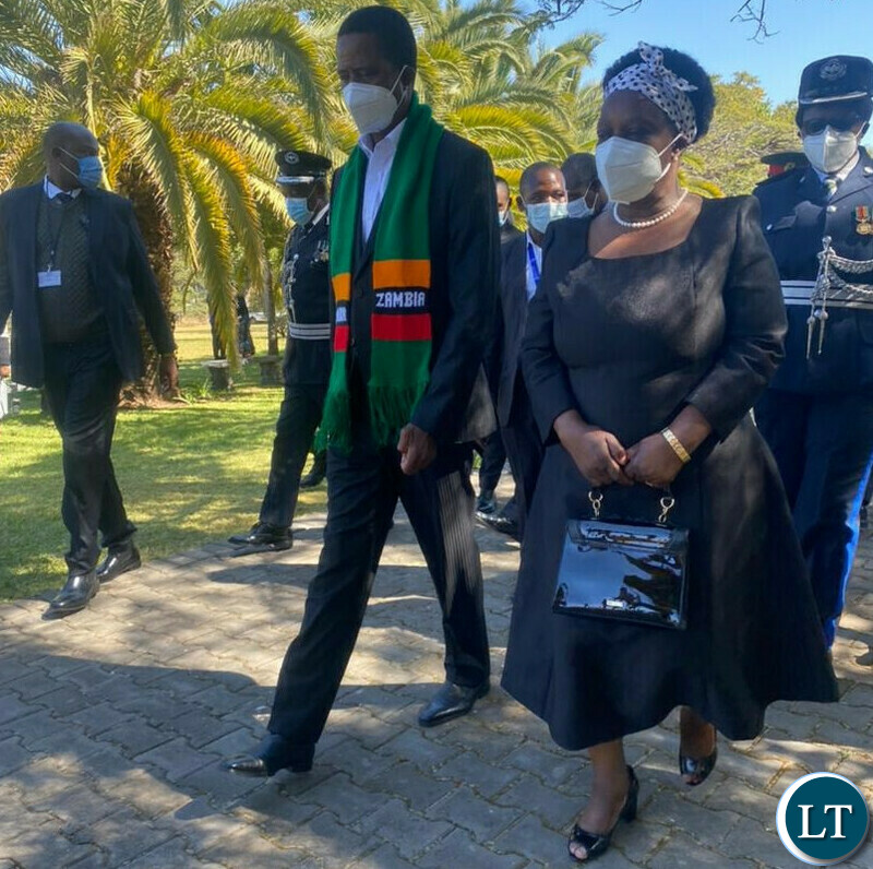 President Edgar Lungu and First Lady Esther Arrive for the Funeral Service of the Late Chief Justice Ireen Mabilima