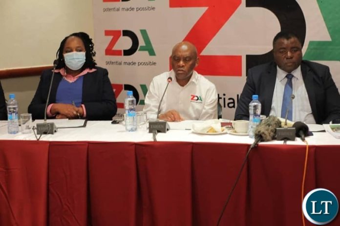 The Zambia Development Agency (ZDA) media briefing