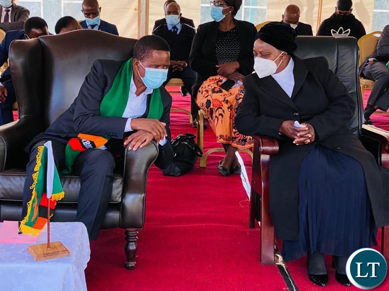 President Lungu with First lady at the Funeral House of the Late President Kenneth Kaunda