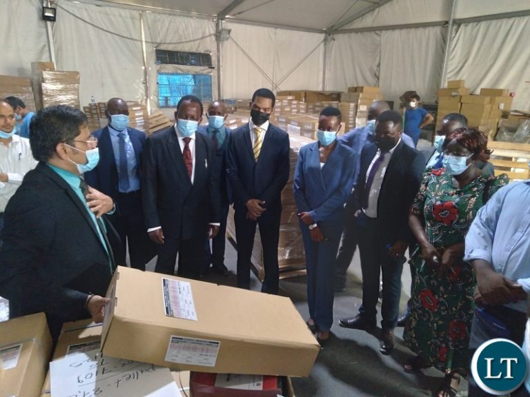 First batch of 95 pallets for 40 constituencies containing ballot paper have arrived