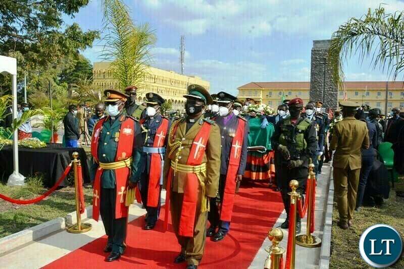 The arrival of the body of the late President Dr Kenneth Kaunda for Burial 