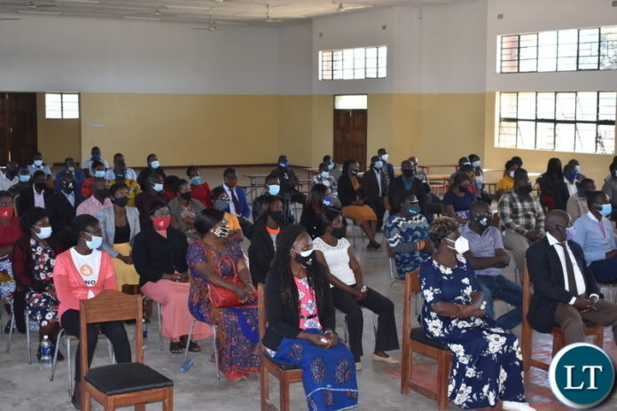 Civil servants follow the meeting with Vice President Inonge Wina at Nangweshi Secondary School in Sioma District Civil servants follow the meeting with Vice President Inonge Wina at Nangweshi Secondary School in Sioma District