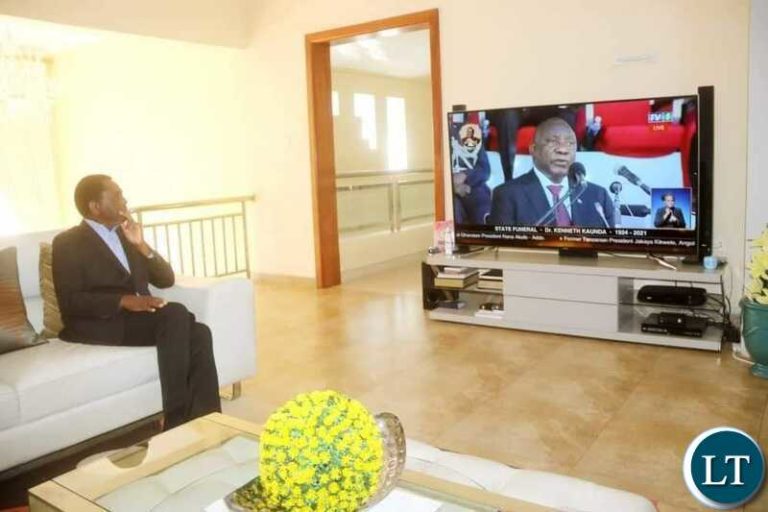 All Opposition leaders were Invited to the State Funeral of Dr Kenneth Kaunda-Government