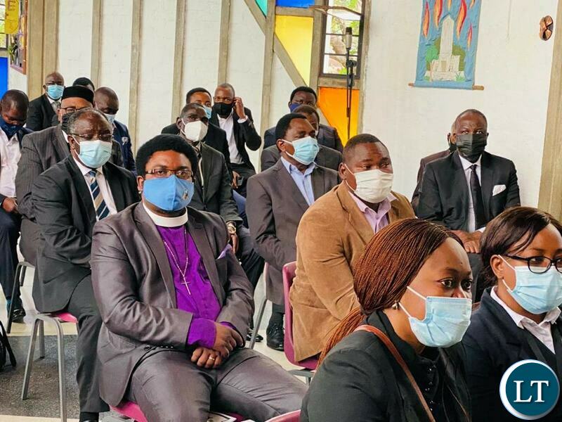 UPND President Hakainde Hichilema together with Felix Mutati attending the Funeral Service of Dr Kaunda