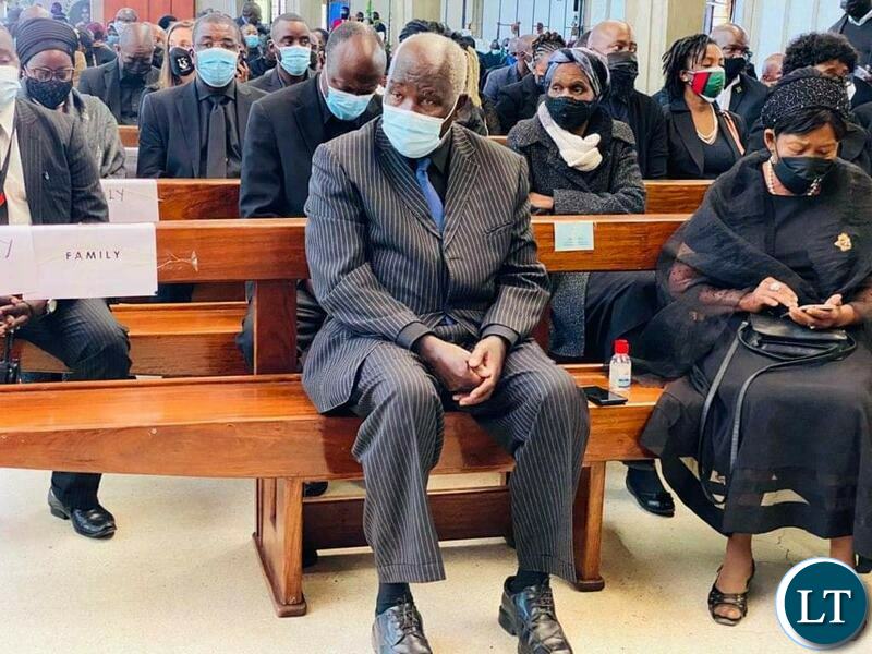 Late Dr Kenneth Kaunda's first Son Panji Kaunda at his Father's Funeral Service