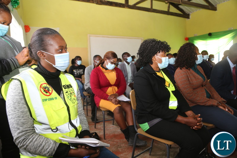 Zambia Civil Servant Initiative (ZACIA) during the meeting with the Vice President Inonge Wina at twikatane primary School in Luano District
