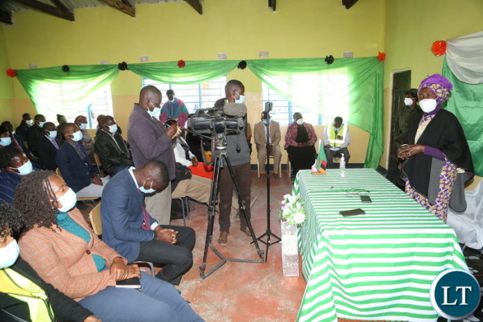 Zambia Civil Servant Initiative (ZACIA) during the meeting with the Vice President Inonge Wina at twikatane primary School in Luano District