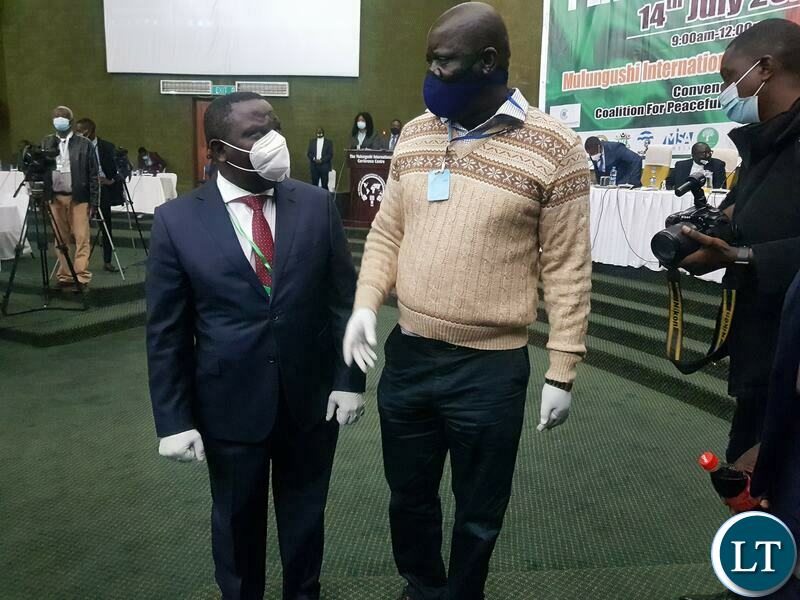 DP President Harry Kalaba and PF SG Davies Mwila 