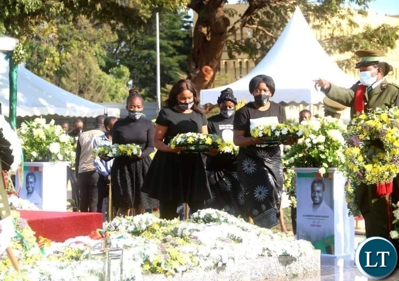 The laying of wreaths at the resting place of the late President Kenneth Kaunda