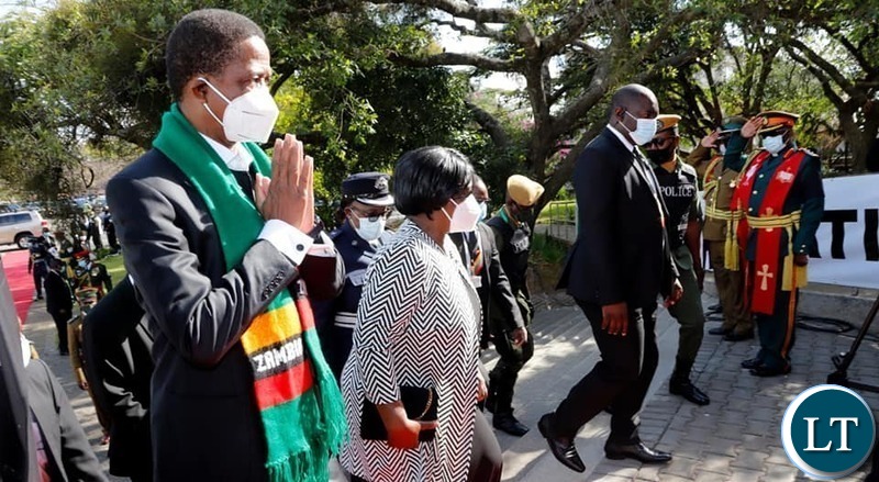 President Lungu at the Church Service of the Late President Dr Kenneth Kaunda 