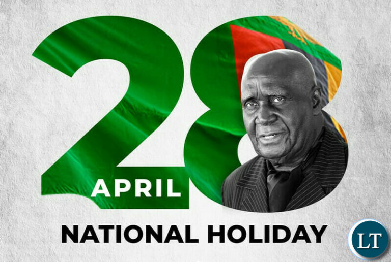 April 28 Declared a Public Holiday in Honour of the late Dr Kaunda