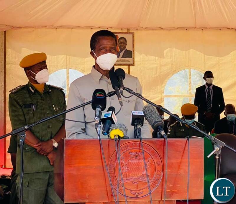 President Edgar Lungu commissioning the first 150 megawatts turbine at Kafue Gorge Lower