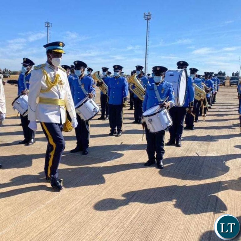 President Lungu at the commissioning of 30 officer cadets of the Zambia Air force in Livingstone