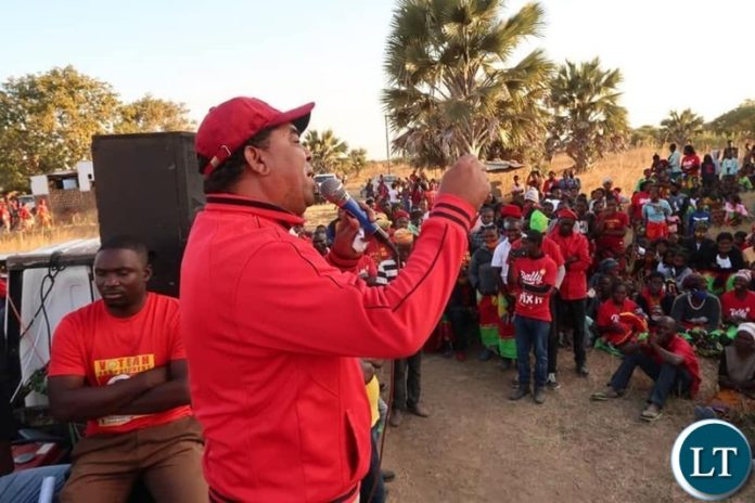 UPND Lusaka Province Chairperson, Obvious Mwaliteta on Campaign trail in Kafue