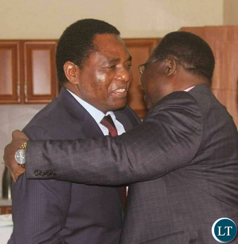 Bishop Imakando hug with HH on February 25th, 2018,