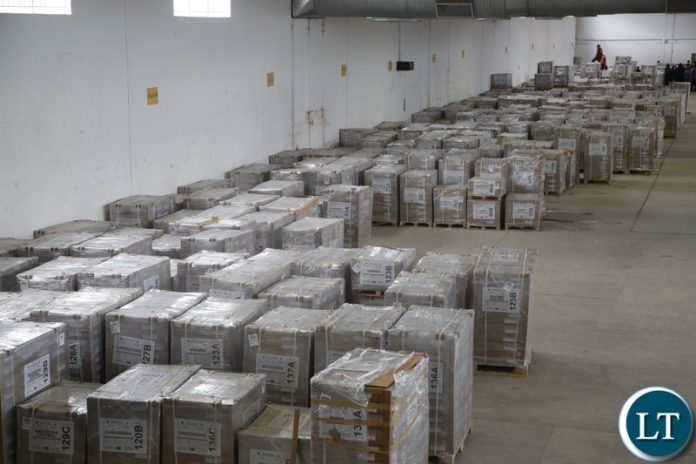 Ballot papers being kept in the ECZ warehouse which they verified for 2021 August general election in Lusaka. Ballot papers being kept in the ECZ warehouse which they verified for 2021 August general election in Lusaka.