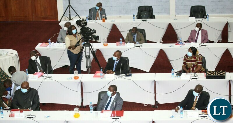 Cabinet Ministers and Provincial Ministers following the proceedings of President Hikainde Hichilema induction of Cabinet Ministers and Provincial Ministers at Mulungushi Conference Centre. Monday, September 13, 2021.  Picture by ROYD SIBAJENE/ZANIS