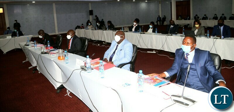 Cabinet Ministers and Provincial Ministers following the proceedings of President Hikainde Hichilema induction of Cabinet Ministers and Provincial Ministers at Mulungushi Conference Centre. Monday, September 13, 2021.  Picture by ROYD SIBAJENE/ZANIS