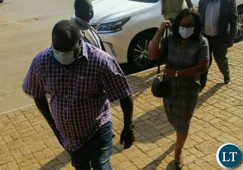 PATRIOTIC Front member Chishimba Kambwili and his wife Carol arrive at the Lusaka Magistrate's Court for judgment in a case the former National Democratic Congress president is facing 39 counts of possession of property reasonably suspected to be proceeds of crime.