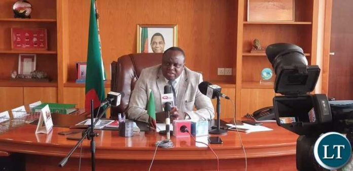 Minister of Mines Paul Kabuswe