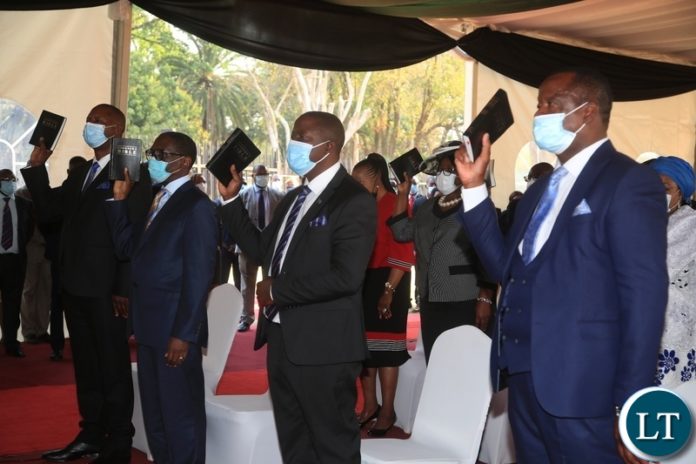 SOME Cabinet Ministers sworn in at State House in Lusaka