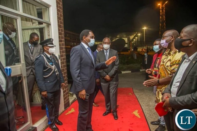 President Hichilema arrives in Scotland