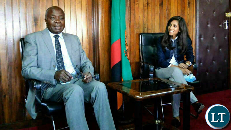 International Monetary Fund Resident Representative for Zambia Preya Sharma  meeting with Finance Minister Dr. Situmbeko Musokotwane