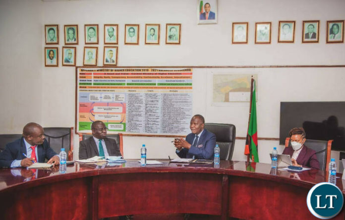 Technology and Science Minister Felix Mutati with a team from Zamtel after they paid a courtesy call on him Technology and Science Minister Felix Mutati with a team from Zamtel after they paid a courtesy call on him