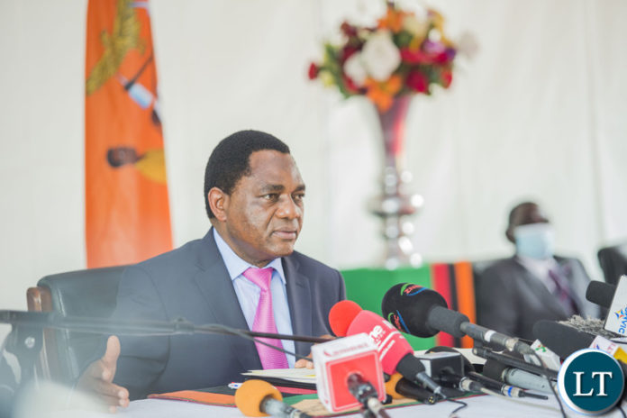 President Hakainde Hichilema addressing a Press Conference at State House on Thursday, 30th September, 2021.