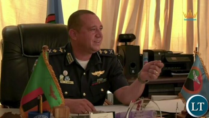 Zambia Airforce ( ZAF) Commander Lieutenant General Colin Barry