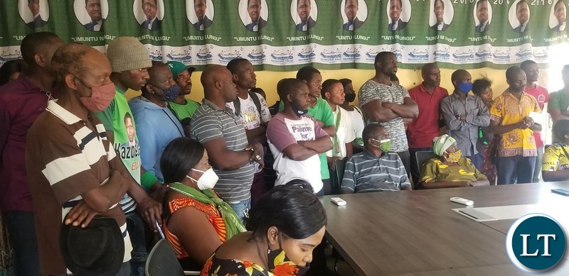PF cadres in Solwezi listening to Given Lubinda