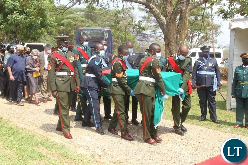 THE Army personnel carrying a casket of Late former Cabinet Minister Hon. Simon Ber Zukas in Lusaka.