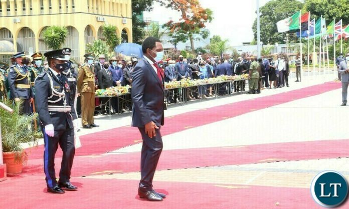 President Hakainde Hichilema at the remembrance day at the Cenotaph in Lusaka yesterday. Sunday, November 14, 2021. Picture by ROYD SIBAJENE/ZANIS President Hakainde Hichilema at the remembrance day at the Cenotaph in Lusaka yesterday. Sunday, November 14, 2021. Picture by ROYD SIBAJENE/ZANIS