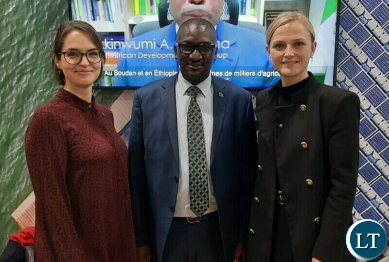 Minister of Green Economy and Environment Hon. Collins Nzovu with Ban Ki-moon Centre (BKMC)'s Chief Executive Officer Monika Froehler and Chief Operations Officer Katrina Harvey