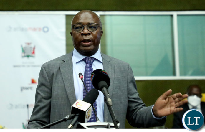 Finance Minister Situmbeko Musokotwane speaks during the Post Budget Townhall Symposium at Mulungushi International Conference Centre in Lusaka on Monday, November 1,2021 -Picture by THOMAS NSAMA/ZANIS