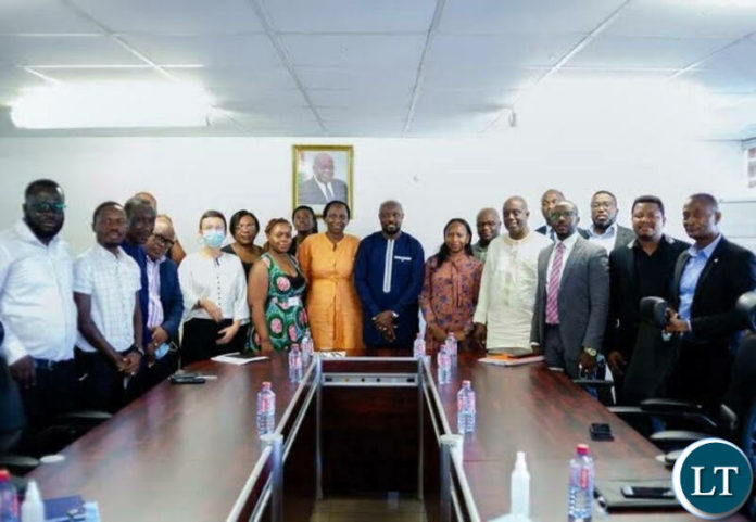 The Zambian delegation in Ghana