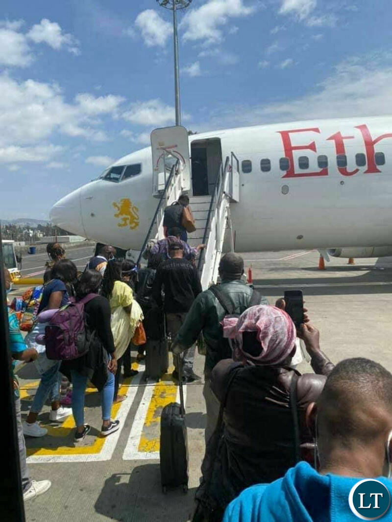 Zambians being Evacuated out of Ethiopia
