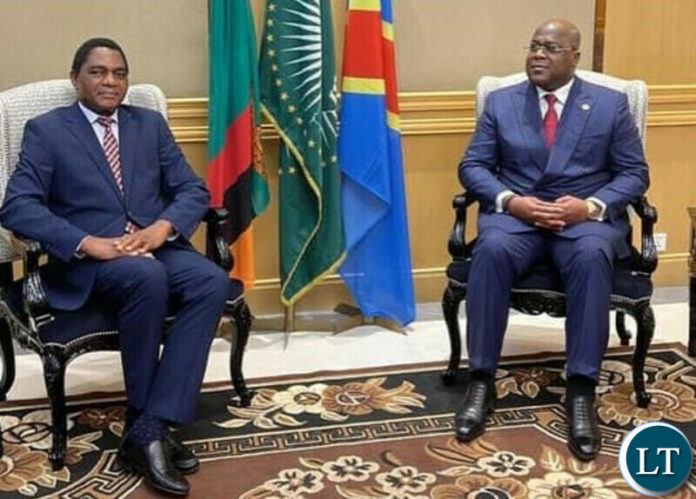 President Hakainde Hichilema and his Congolese counterpart Félix Tshisekedi