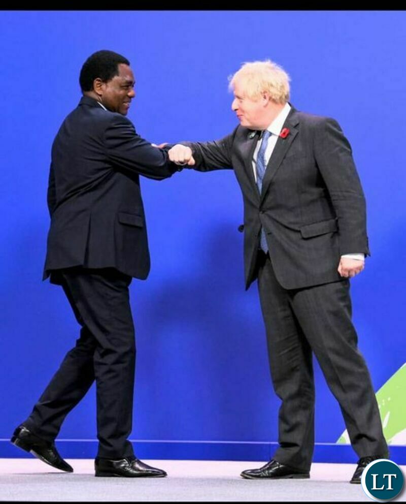 President Hakainde Hichilema meeting with United Kingdom Prime Minister, Boris Johnson