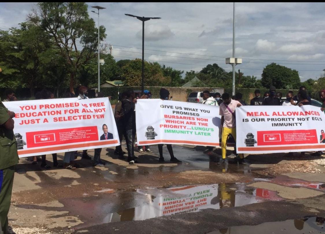 Students Protest UPND's failed Promises