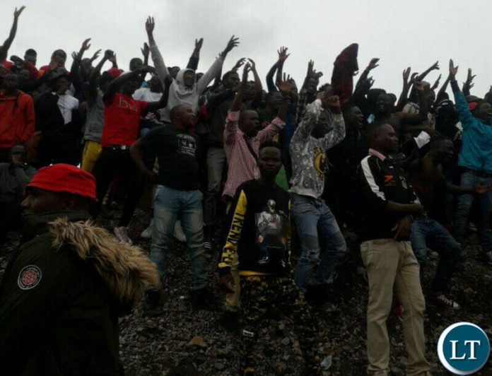 UPND cadres at the Black Mountain Handover ceremony