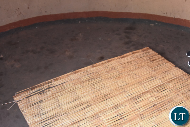 The reed mat or mphasa on the beautiful floor of the nthanganeni single women hut where the two lovers would sit together sharing many hours of romantic bliss.